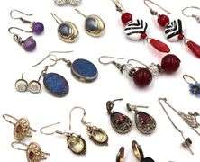 Vintage 925 sterling silver group lot of earrings