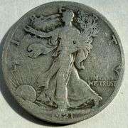 1921 S Semi Key Walking Liberty Half