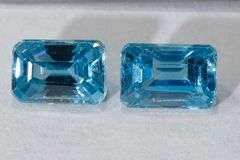 Brilliant Blue Zircon Pair