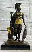 Greek Warrior Roman Soldier Bronze Sculpture