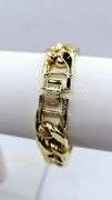 Strong 14 Kt Yellow Gold Plate Curb Link Bracelet