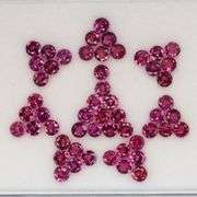 Jewelers grade 5.02ct set of 2.5mm Rhodolite Garnets! Untreated!