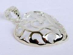 Italian Milor Sterling Open Work Heart Pendant