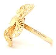 14kt Yellow gold Amoro Filigree ball center floral ring