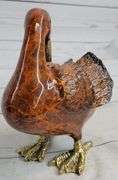 Standing Duck Brass Cold Painted Bird Sculpture