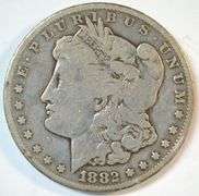 Scarce 1882-CC Morgan Silver Dollar. Nice circ