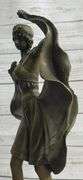 Arabian Girl With Lifting Skirt On Rug Bronze Sculpture