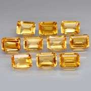 Just look at that color! 10.16ct matched Citrine set!
