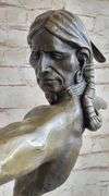 Archer Indian Warrior Bronze Sculpture