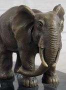 Mother and Child African Elephant Bronze Sculpture