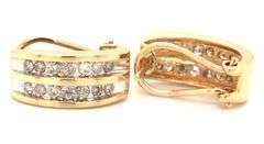 Easy to Wear 14K YG Diamond Earrings