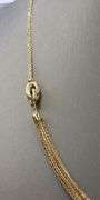 10kt Yellow gold multi layer chain wheat chain necklace