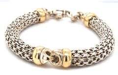 Tiffany & Co two tone weave link bracelet