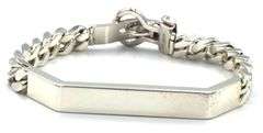 925 Sterling silver ID bracelet with buckle clasp
