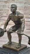 Power Weightlifters Sport Memorabilia Bronze Figure