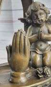 Praying Baby Angel Bronze Sculpture