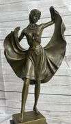 Arabian Girl With Lifting Skirt On Rug Bronze Sculpture