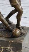 Two Soccer Player Bronze Sculpture