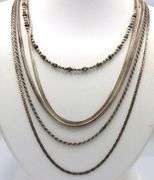 Group lot of 5 Vintage 925 sterling silver chains