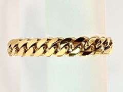 Sharp Gold Plate Monogramed Initial "K" Curb Link Bracelet