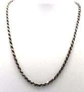 Vintage 925 sterling silver rope chain necklace