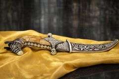 Collectible Camel-Bone Antique Horse Mini-Sword Damascus Steel Blade