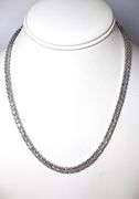 Sparkling 14 Kt White Gold Plated 60 Cttw Tennis Necklace