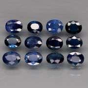 Richly colored! Heavy! 4.77ct navy blue Sapphire set -Heated only!