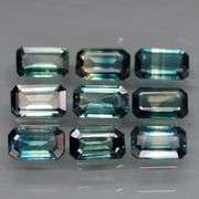 What a unique color palette! 2.99ct set of REAL blue green Australian Sapphires