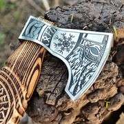 Hand Forged Viking Axe 21 Inch Carbon Steel Blade