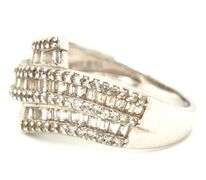 925 Sterling silver cubic zirconia crossover ring