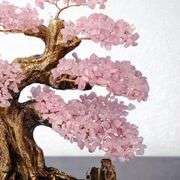 Natural Rose Quartz Crystal Bonsai Tree of Life