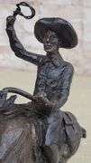 Cowboy on Horse Western Old West Bronze Sculpture