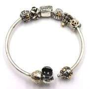Pandora charm bangle bracelet with 8 charms