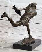 Female Tennis Player Bronze Satue