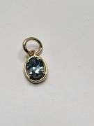 Certified Yellow Gold Blue Lab Diamond Pendant