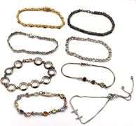 Vintage 925 sterling silver group lot of bracelets
