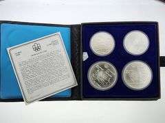 1976 Canadian Olympics Sterling Silver 4 Coin Set