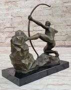 A Man With Bow Bronze Sculpture