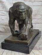 Mighty Brazilian Gorilla in Jungle Bronze Sculpture