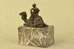 Arab Man Camel Rider Bronze Sculpture