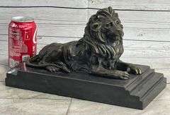 African Lion Wild Life Animal Edition Bronze Sculpture