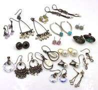 Group lot of Vintage 925 sterling silver earrings