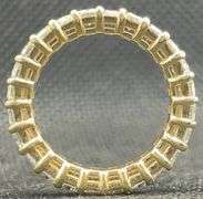 4.00 Carat T.W. Emerald Eternity Diamond Ring In 18K Yellow Gold Prong Set