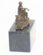 Arab Man Camel Rider Bronze Sculpture