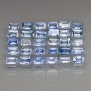 Lightly saturated 3.21ct set of cornflower blue Sapphires!