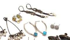 Group lot of Vintage 925 sterling silver earrings