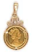 Nice 1990 Isle of Man Cat Coin Pendant