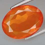 Rich blood orange 3.24ct Mexican Fire Opal