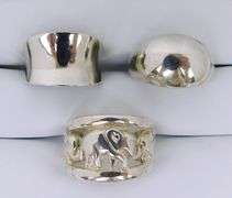 3 Sterling Silver Rings